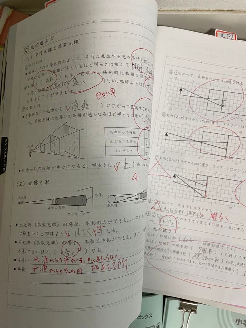 SAPIX理科 6年生テキスト1年分　知識の総完成　ポイントチェック　暗記単語帳