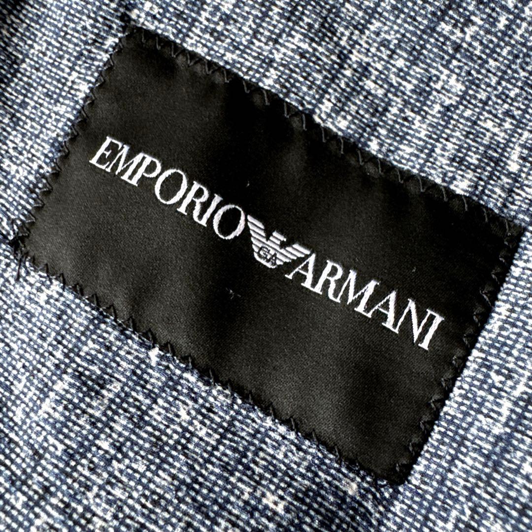 現行極美品 EMPORIO ARMANI テーラードジャケット 50 ネイビー