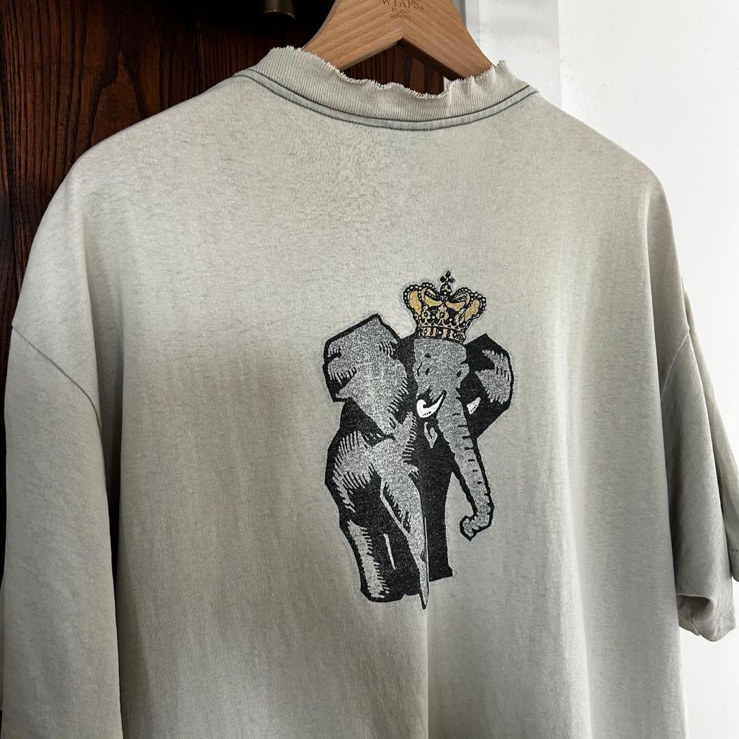 XL 】 80s old stussy キングエレファント Tシャツ 象 王冠