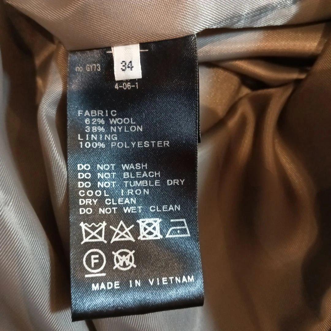 【未使用品】イエナ　IENA manteco ノーカラーコート　グレーベージュ