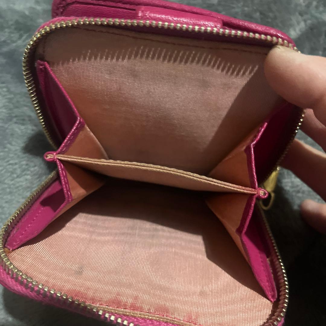 YSL ピンク 二つ折り財布