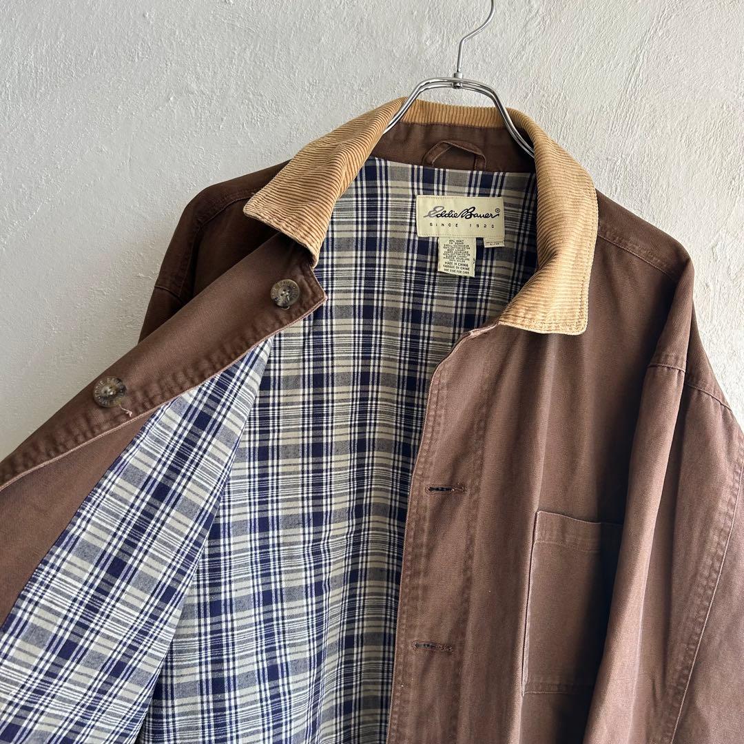 90S USA Eddie Bauer ハンティングジャケット ブラウン