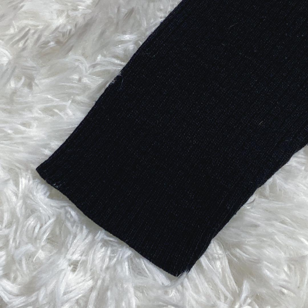 美品⭐️バーバリーズ　ハイネック　ニットワンピース リブ網　ノバチェック　M