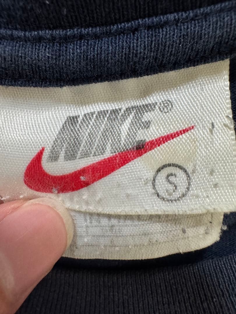 【希少】90s NIKE ビッグロゴ Tシャツ ネイビー Sサイズ ヴィンテージ