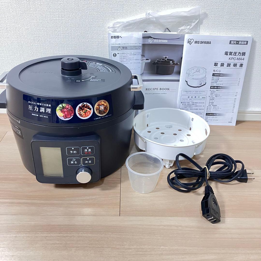 アイリスオーヤマ　電気圧力鍋　4.0L ブラック KPC-MA4