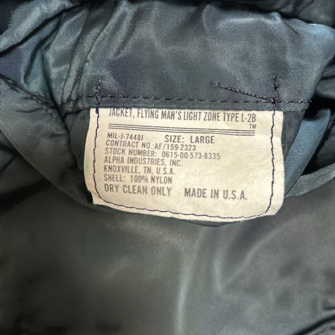 80s アメリカ製 アルファL-2B MIL-J-7448J IDEAL ZIP