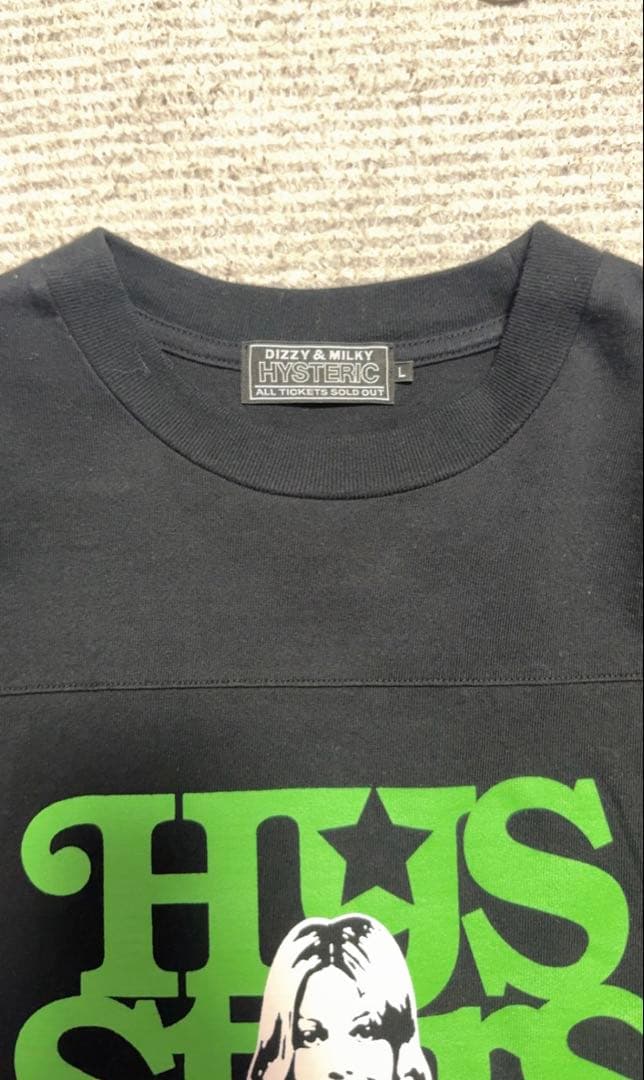 HYSTERIC GLAMOUR HYS STARS Tシャツ ブラックLサイズ