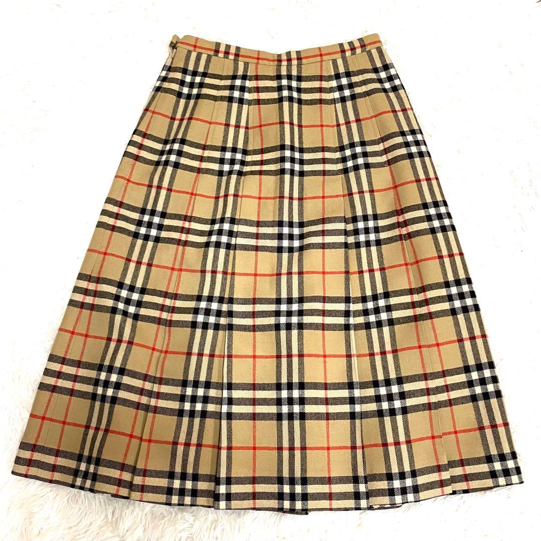 BURBERRY ロングプリーツスカート　ノバチェック