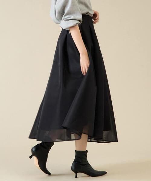 マルティニーク ラッセルダンボールフレアスカート BLACK