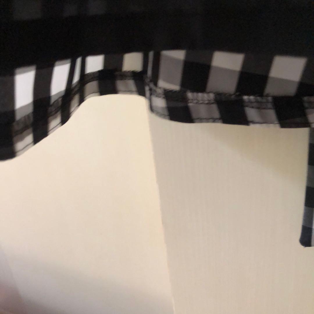 美品、エムズグレイシーM、ワンピースコート、黒白チェック、ワンピースとしても可能