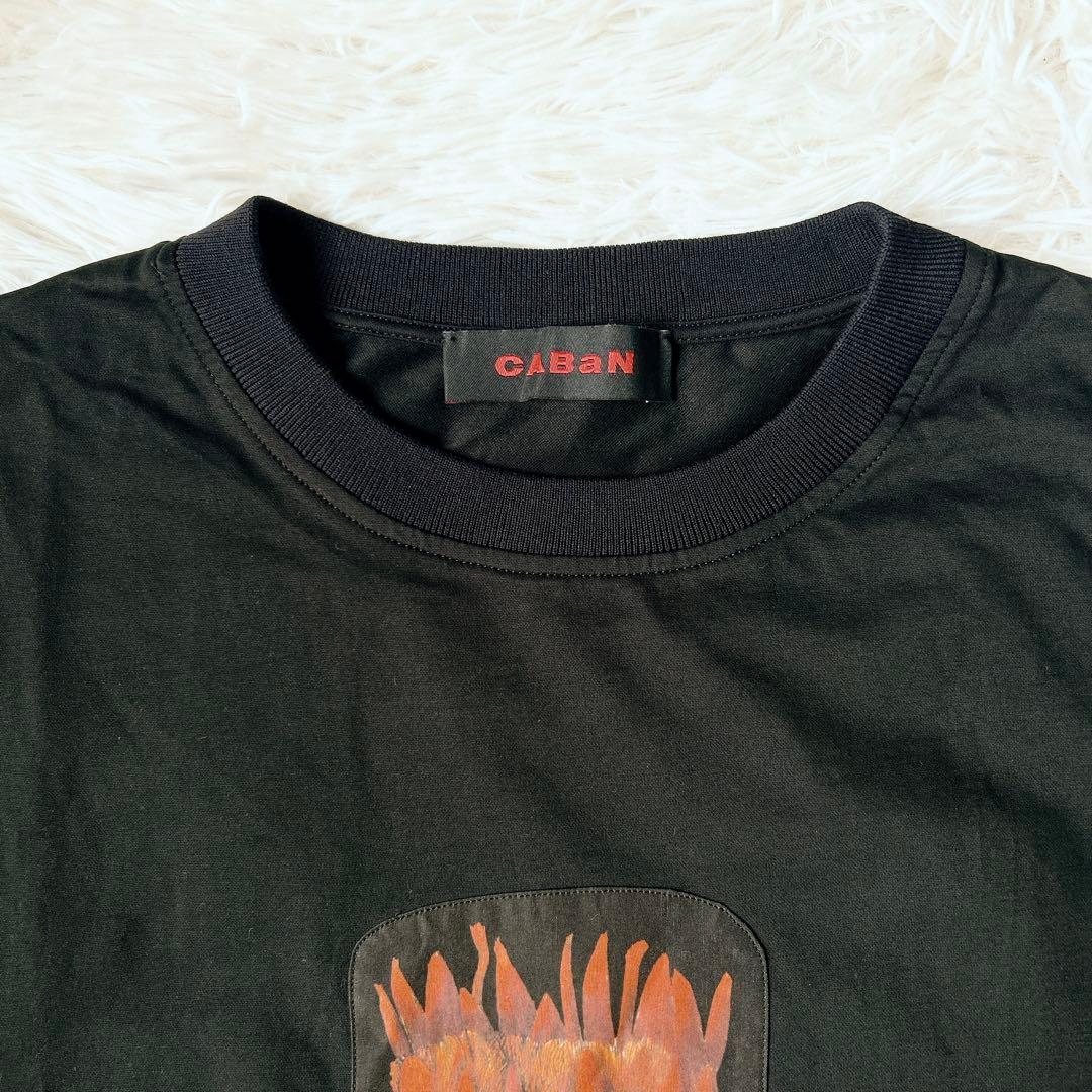 美品　キャバン　スビンコットンパレルモプリントTシャツ