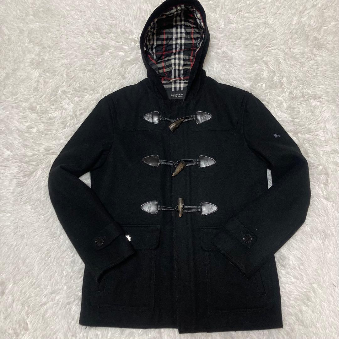 バーバリーブラックレーベル　ダッフルコート　Lサイズ　裏地ノバチェック　美品