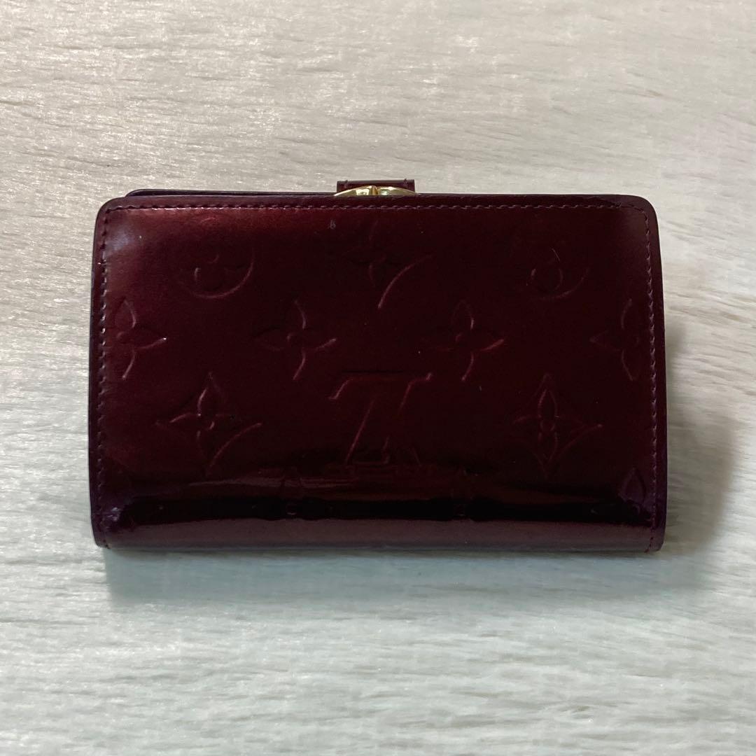 早い者勝ち　箱付き　LOUIS VUITTON ヴィトン　二つ折り　がま口　赤茶