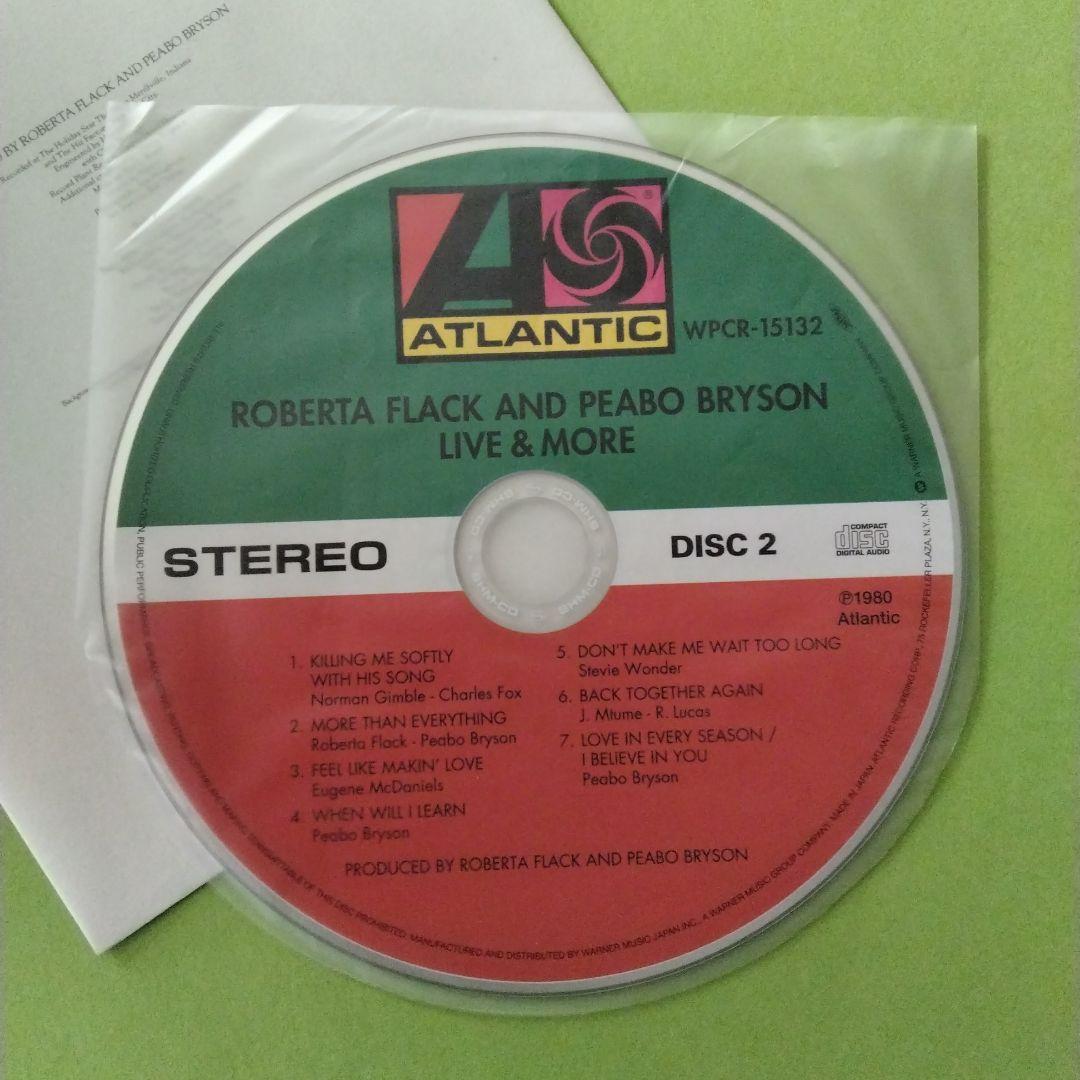 ROBERTA FLACK & PEABO BRYSON 2CD 紙ジャケ