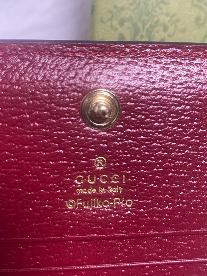 グッチ　GUCCI GG柄 ドラえもん　コラボ ダブルG 2つ折り財布 超美品