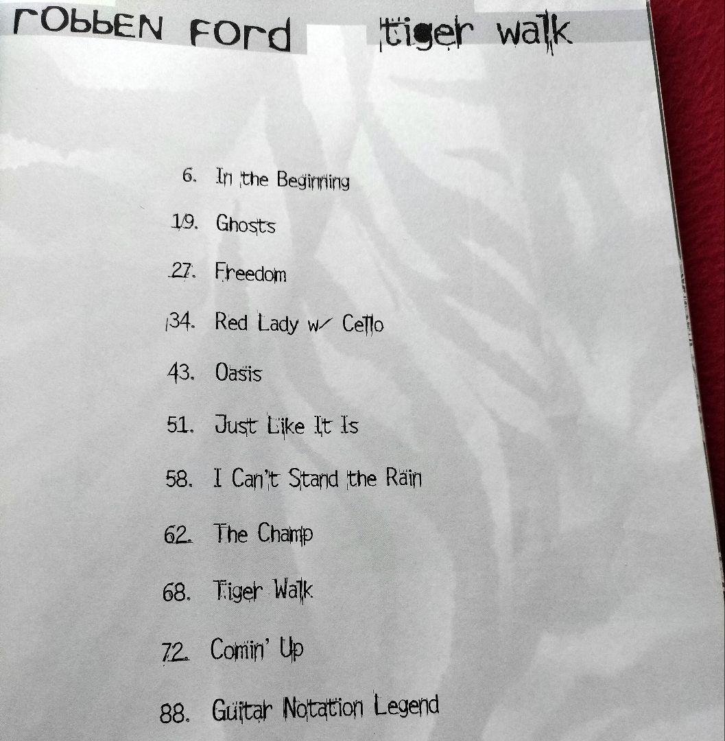 Robben Ford ロベン・フォード/ Tiger Walk ギタースコア