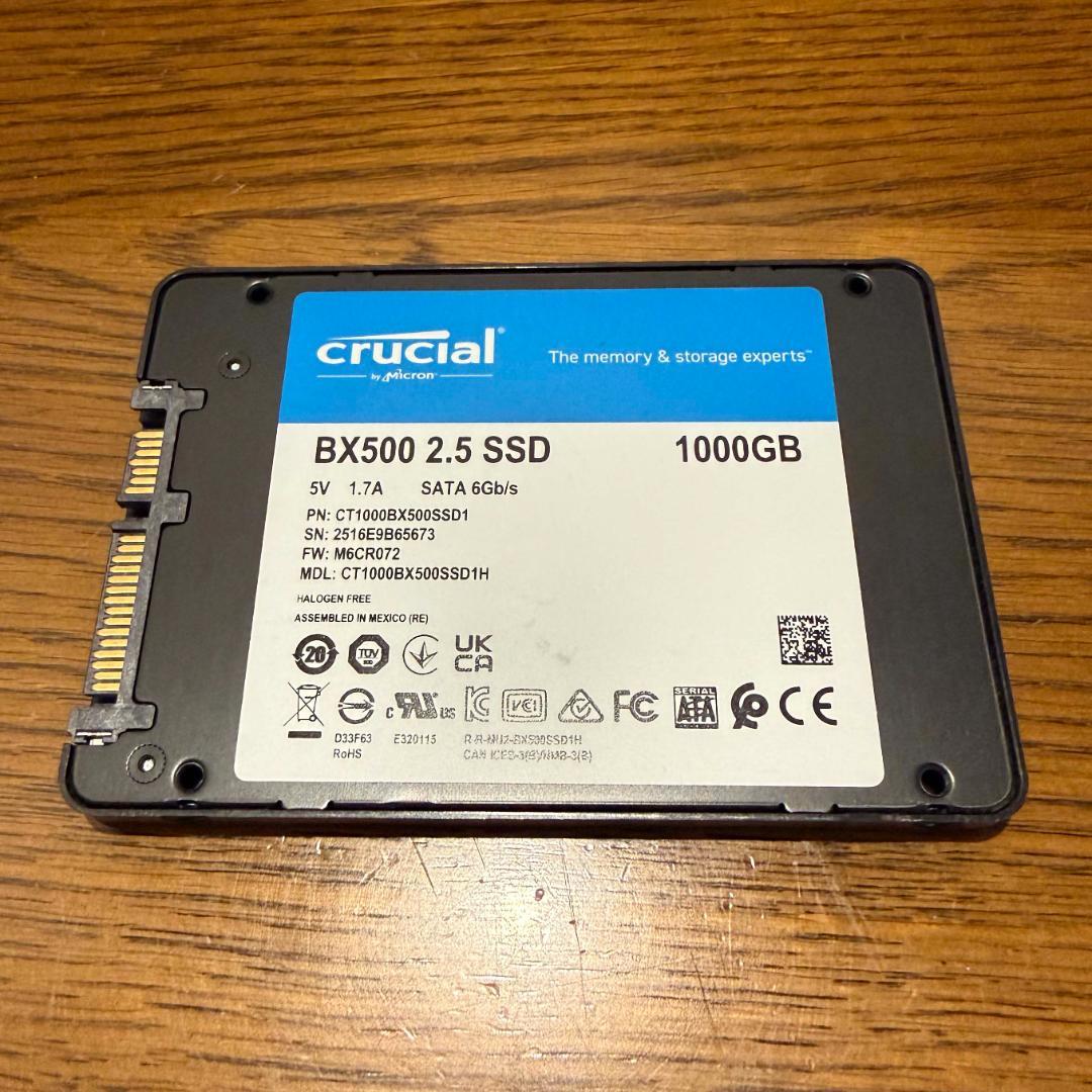 crucial BX500 1TB 2.5インチ SSD 使用31時間
