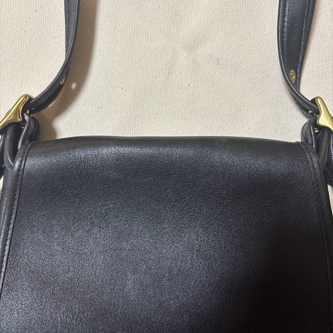 【 OLD Coach 90s 】ブラックレザー ショルダーバッグ