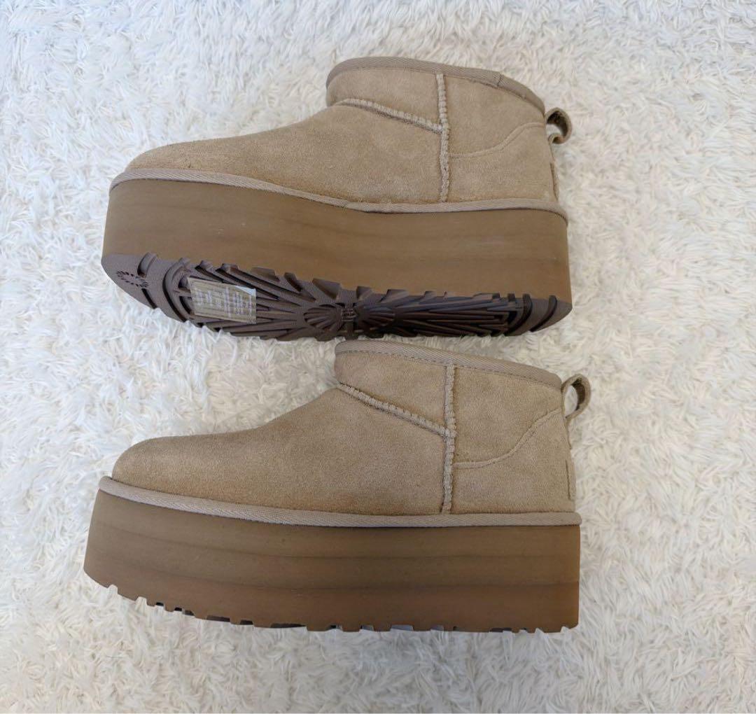 【美品】UGG CLASSIC ULTRA MINI PLATFORM 23cm