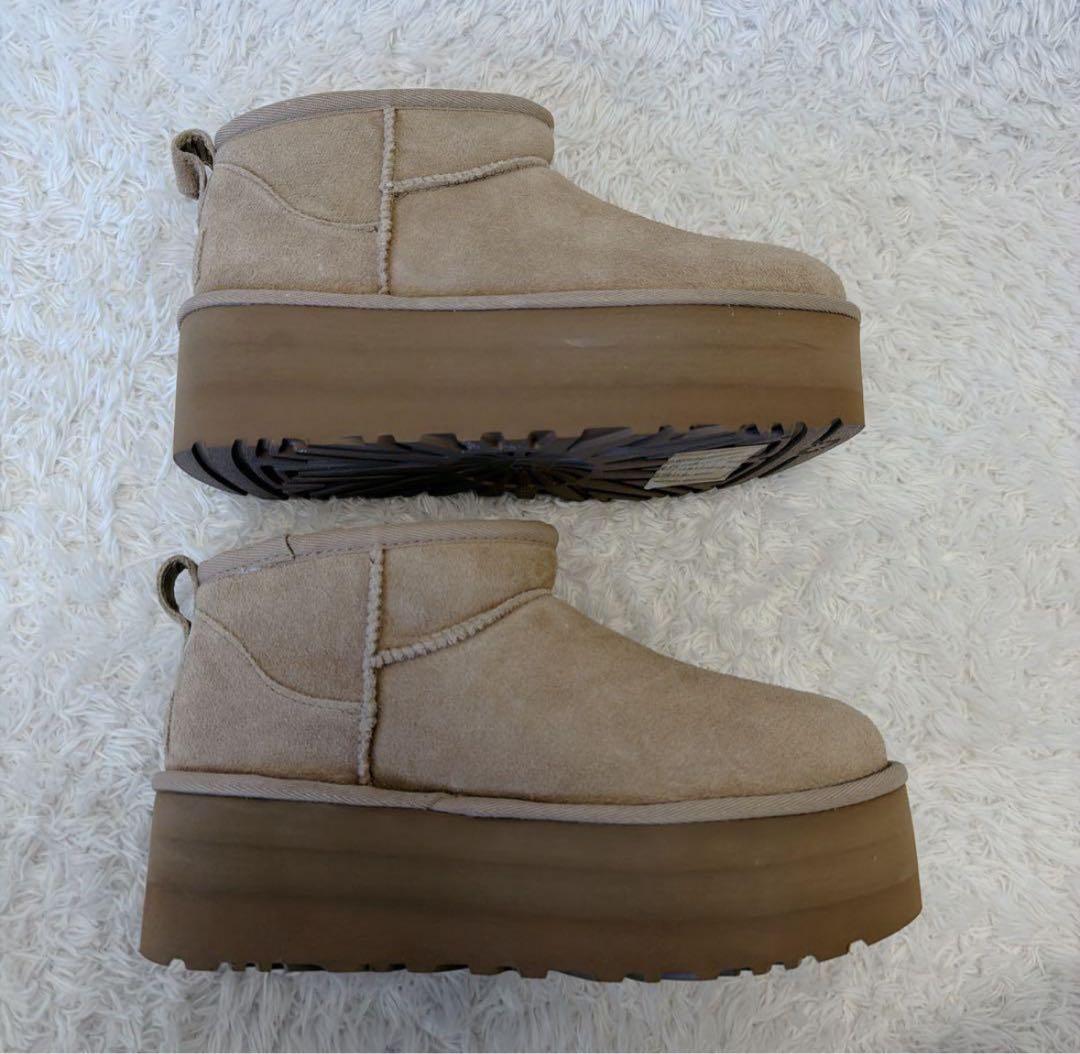 【美品】UGG CLASSIC ULTRA MINI PLATFORM 23cm