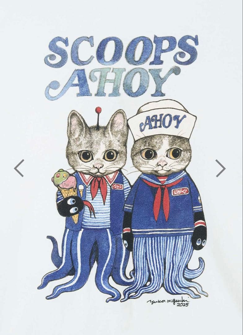 SCOOPS AHOY drawn by ヒグチユウコ　Tシャツ　グラニフ　L