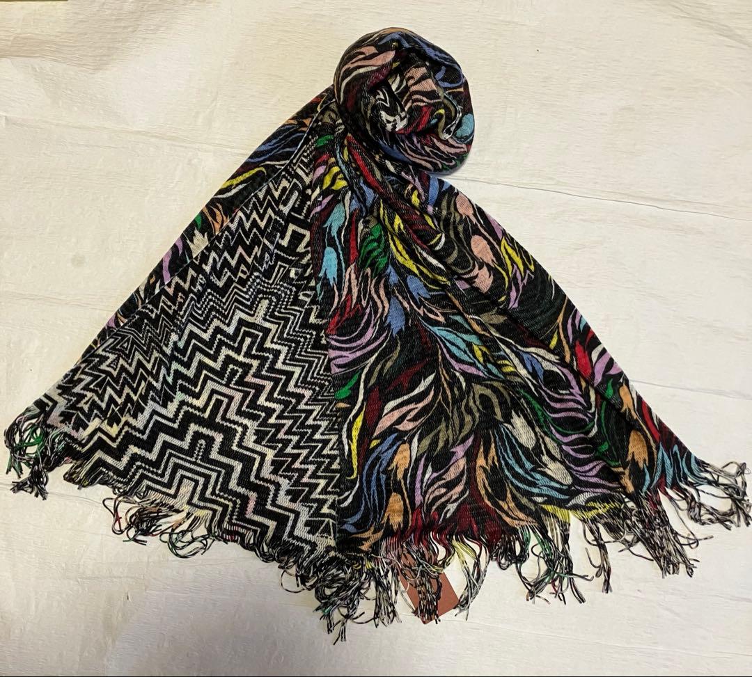 MISSONI✨新品タグ付き・カラフル抽象模様の大判ストール