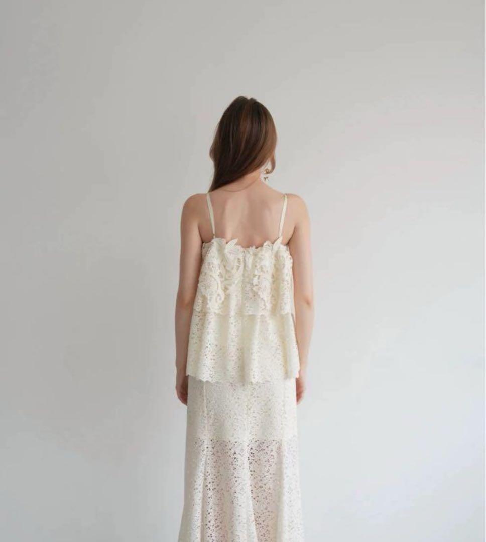 トップス Acka lace layered camisole tops