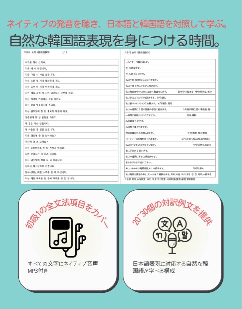 ハングル&丸暗記初級1,2&スパルタ韓国語初級1,2 5冊セット(値下げNO)
