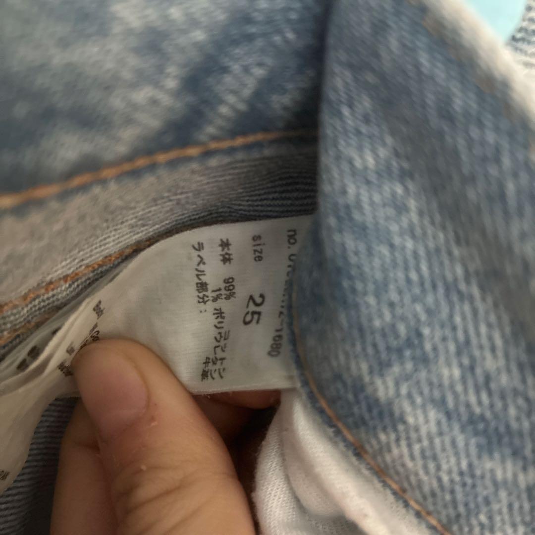 moussy mvs flareデニム　25インチ　ライトブルー