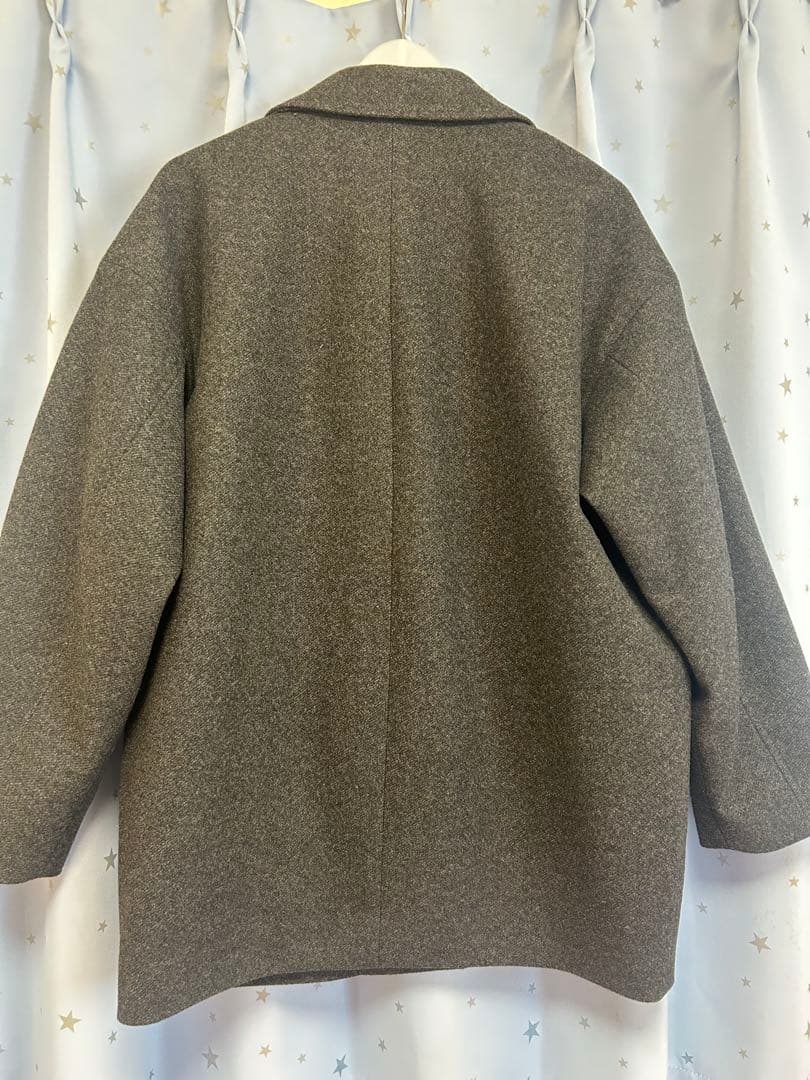 GU コージーメルトンハーフコート M ダークグレー