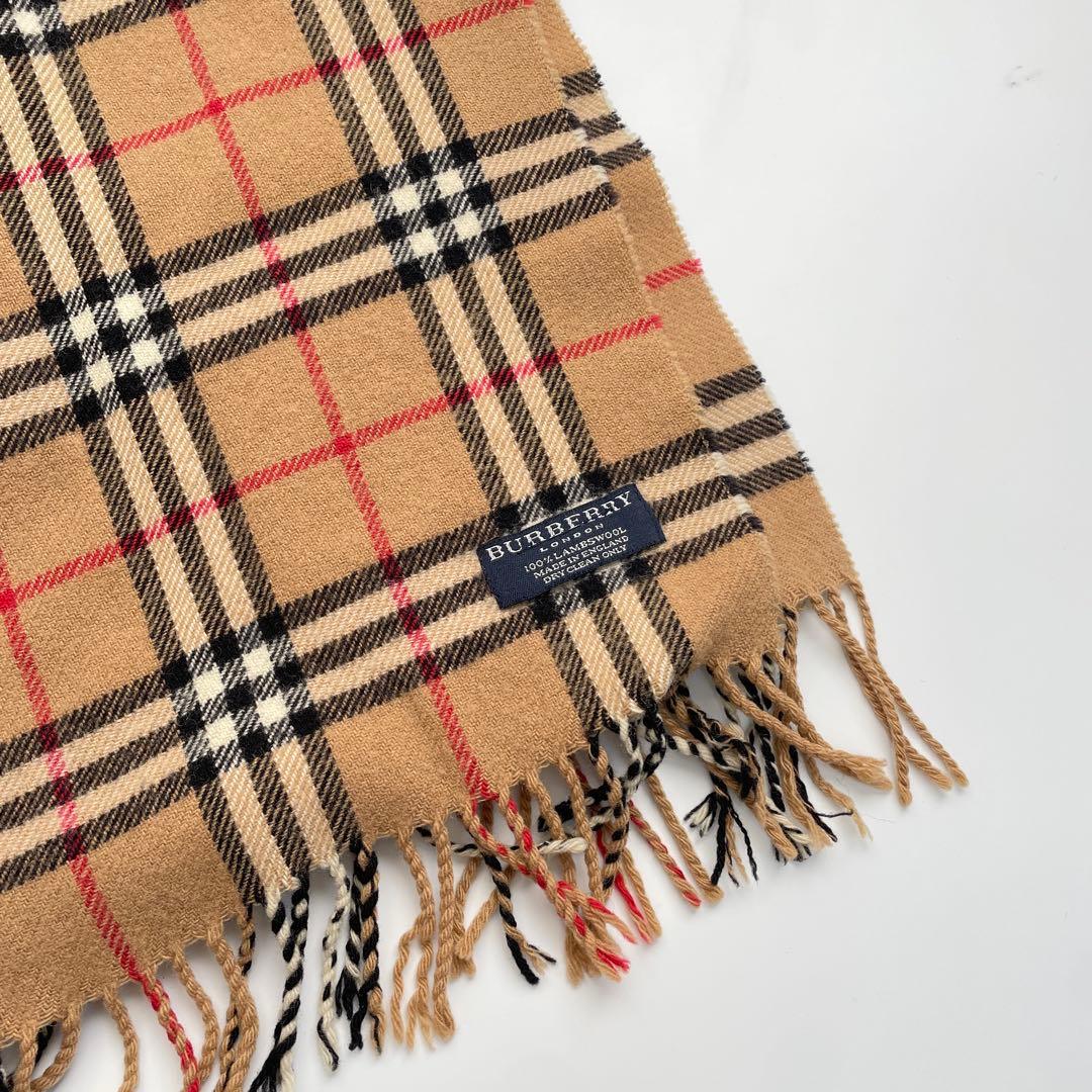 BURBERRY バーバリー　ノバチェック柄　マフラー　ラムウール
