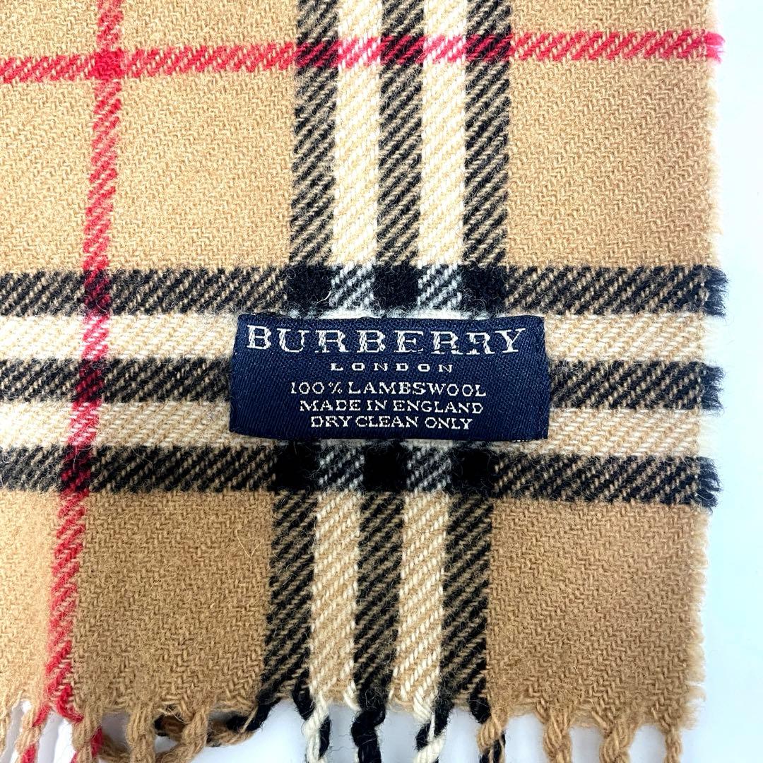 BURBERRY バーバリー　ノバチェック柄　マフラー　ラムウール