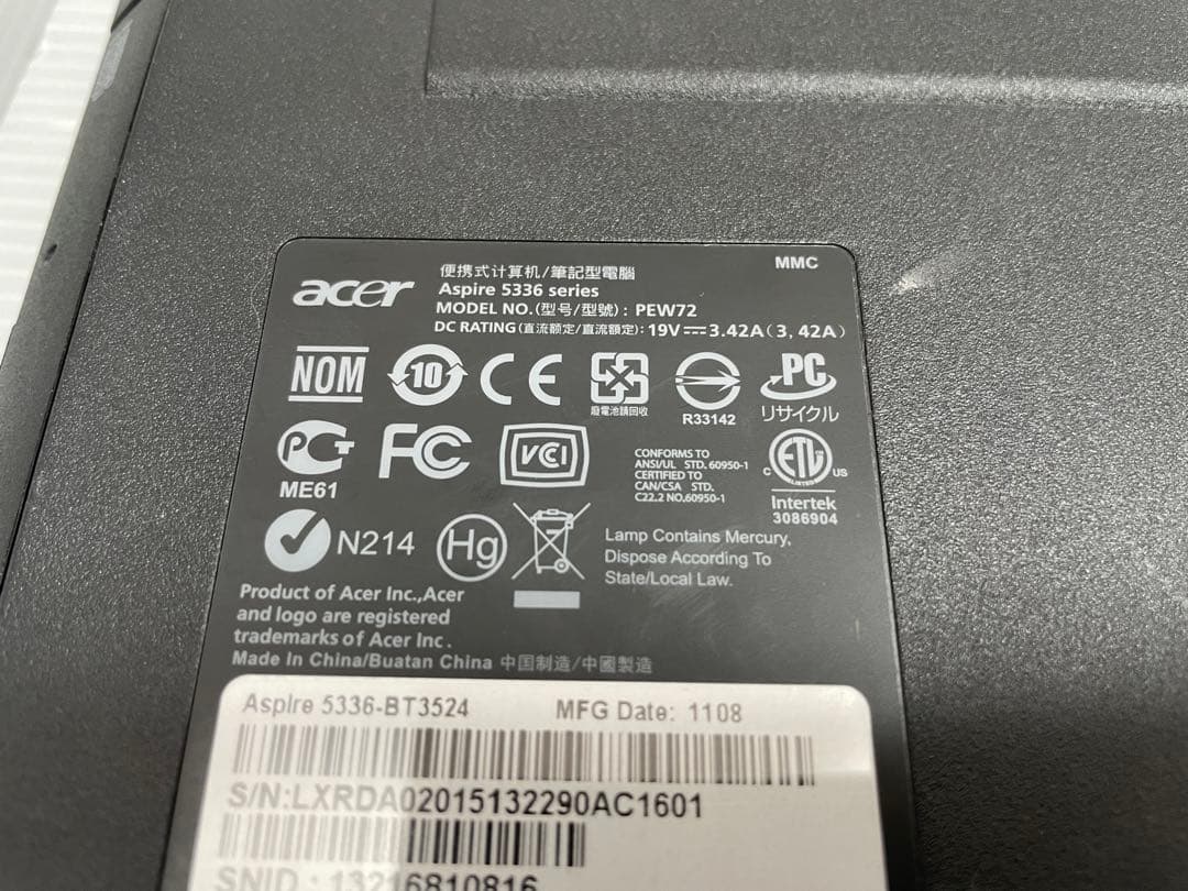 【691】Acer ASPIRE 5336 Win10 SSD office
