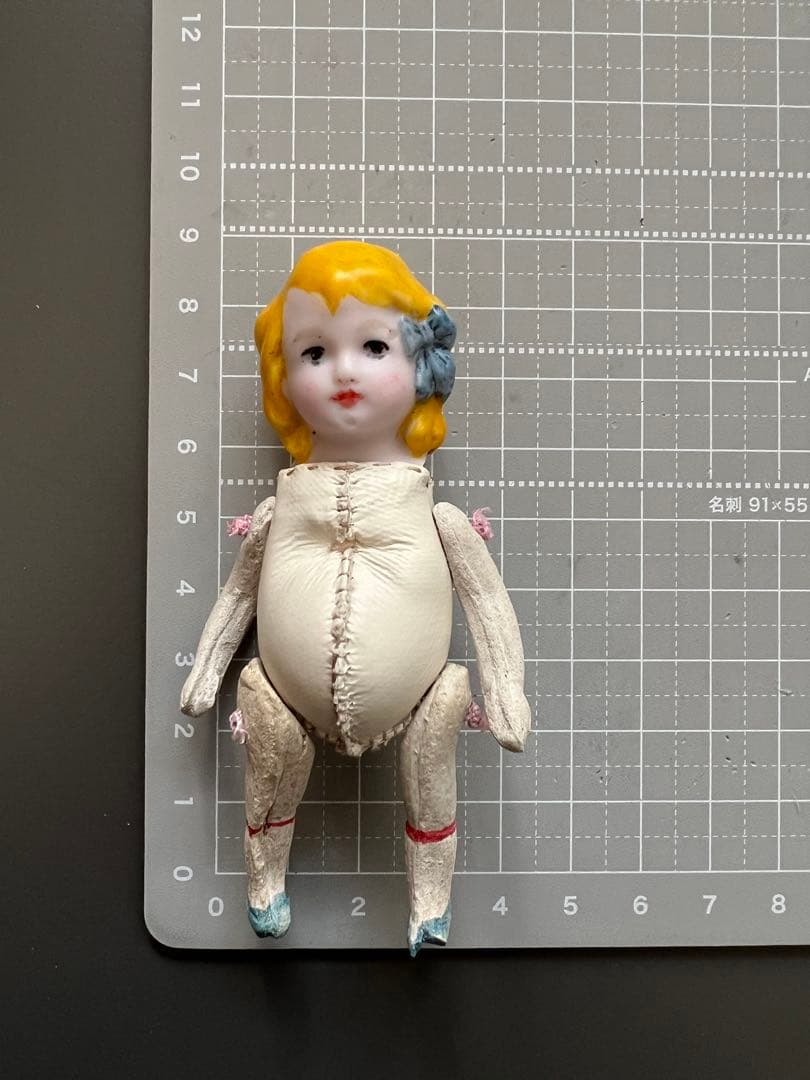 【専用ページ】アンティークドールヘッド＋ハンドメイドボディのガールとリボンガール