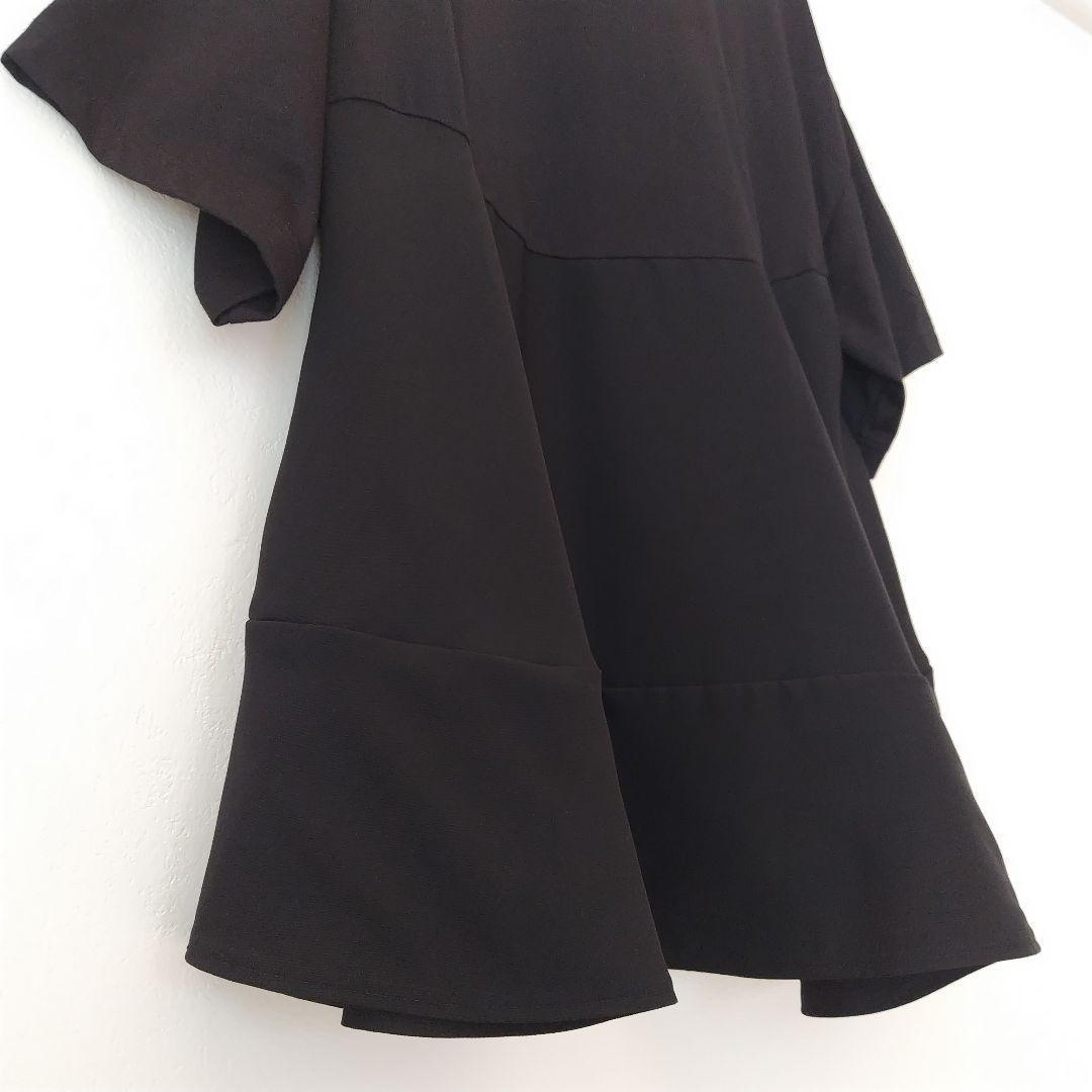 【完売/美品】ENFOLD 25SS フレアドッキングTシャツ 38 ブラック