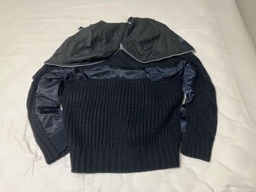 【EC】Sacai 19AW CABLE KNIT MA-1 JACKET