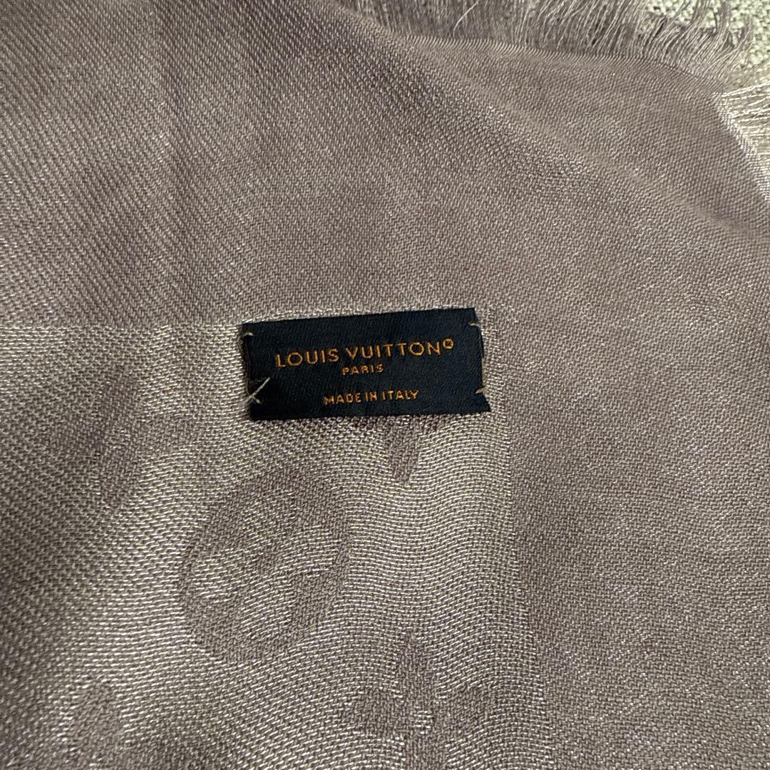 【幸】Louis Vuitton グレー ストール