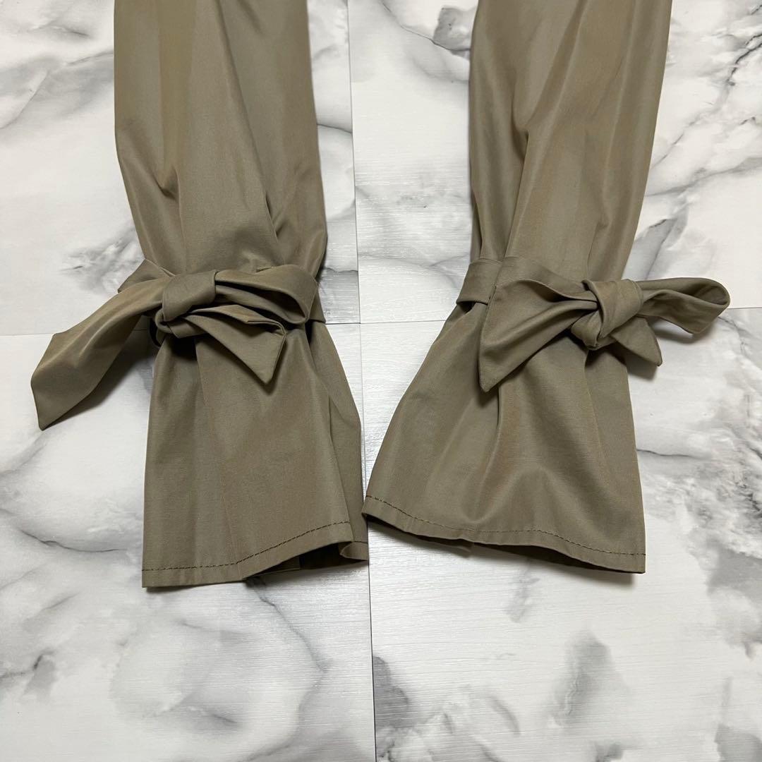 【美品】バーバリーブルーレーベル　トレンチコート　ギャザー　フリル　カーキ