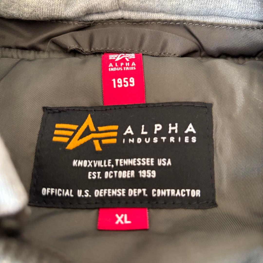 【希少XL】ALPHA アルファ MA-1 フライトジャケット フード取り外し可