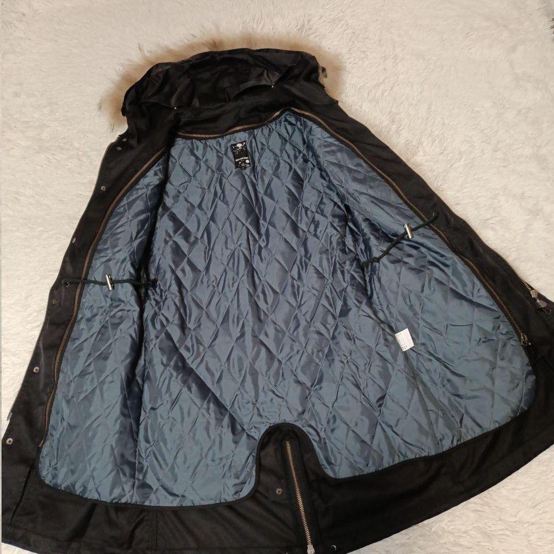 極美品■TORNADO MART ライナー付 モッズコート ブラック