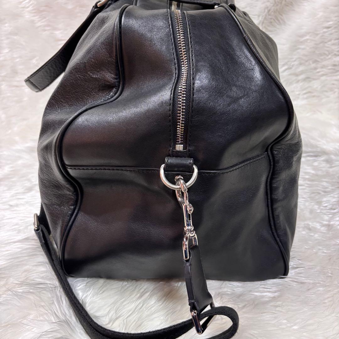 美品✨コールハーン レザー 大容量 ボストンバッグ 2way ブラック