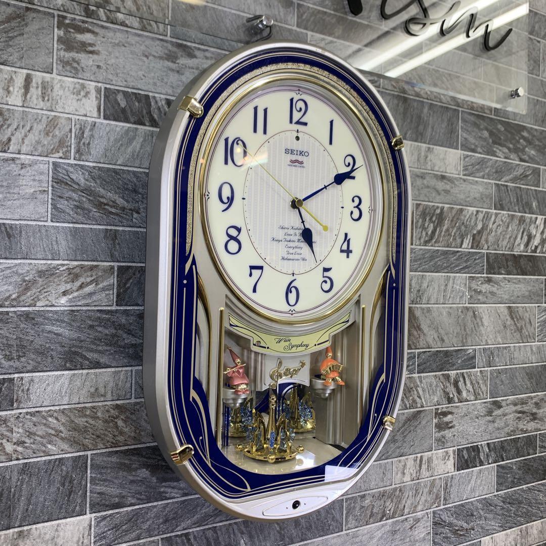 生産終了品　SEIKO　電波からくり時計 ウェーブシンフォニー AM224S