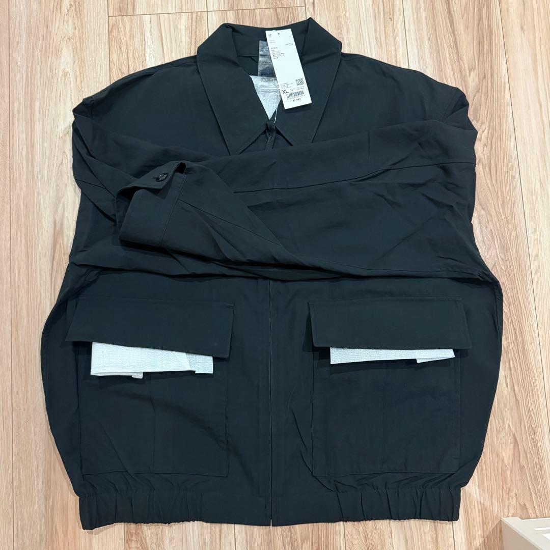 新品 ユニクロ UNIQLO U ショートブルゾン black 黒 XL