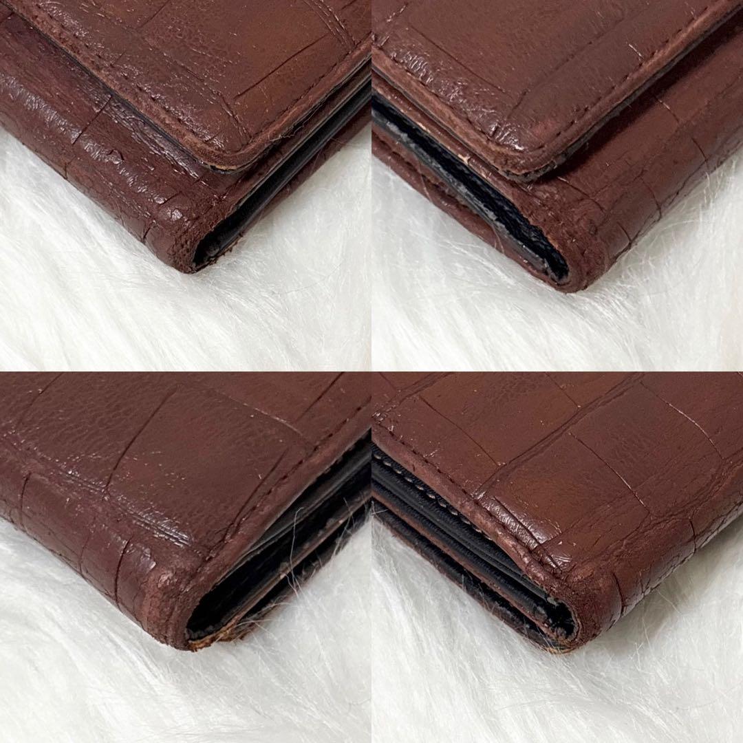 【美品】ヴィヴィアンウエストウッド レザー 二つ折り財布 オーブ がま口 ロゴ