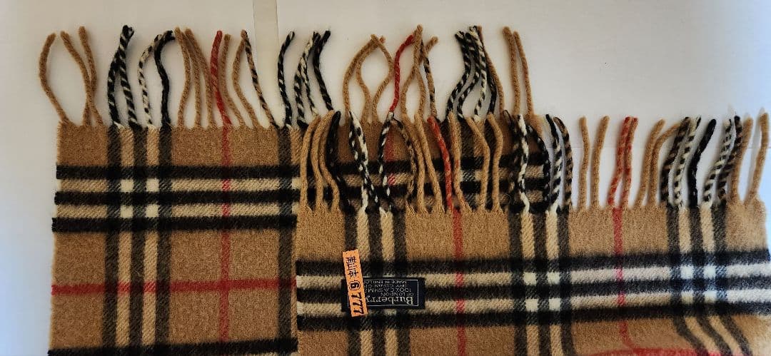 BURBERRYタータンチェック カシミヤ100%マフラー