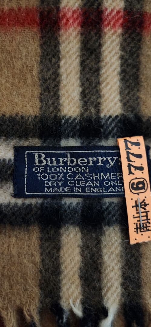 BURBERRYタータンチェック カシミヤ100%マフラー