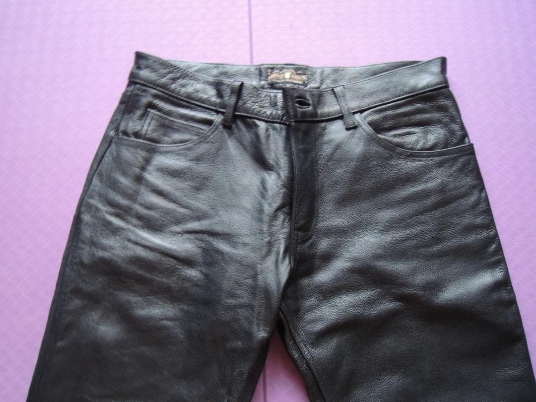 【美品】牛本革100％　FAST LANE ライダース 革パン