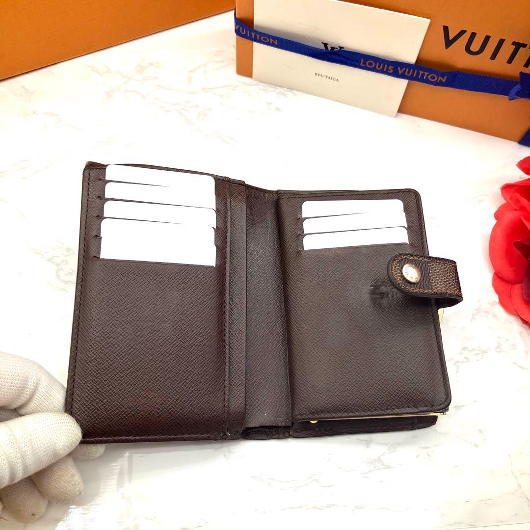 【新型極美品】ルイヴィトン ダミエ ヴィエノワ がま口 折り財布