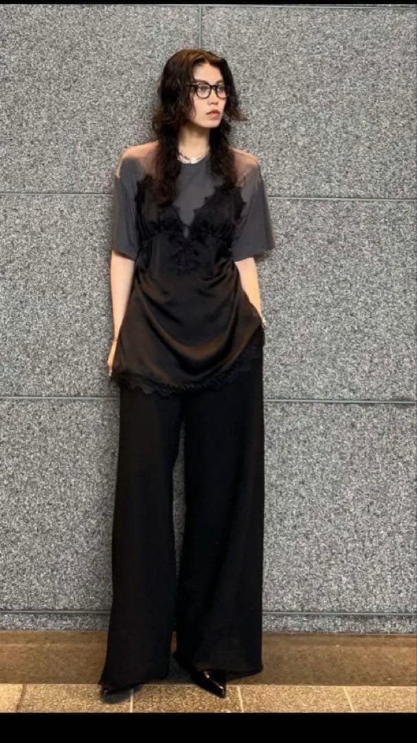 トップス MEDI SATIN DOCKING TUNIC TEE