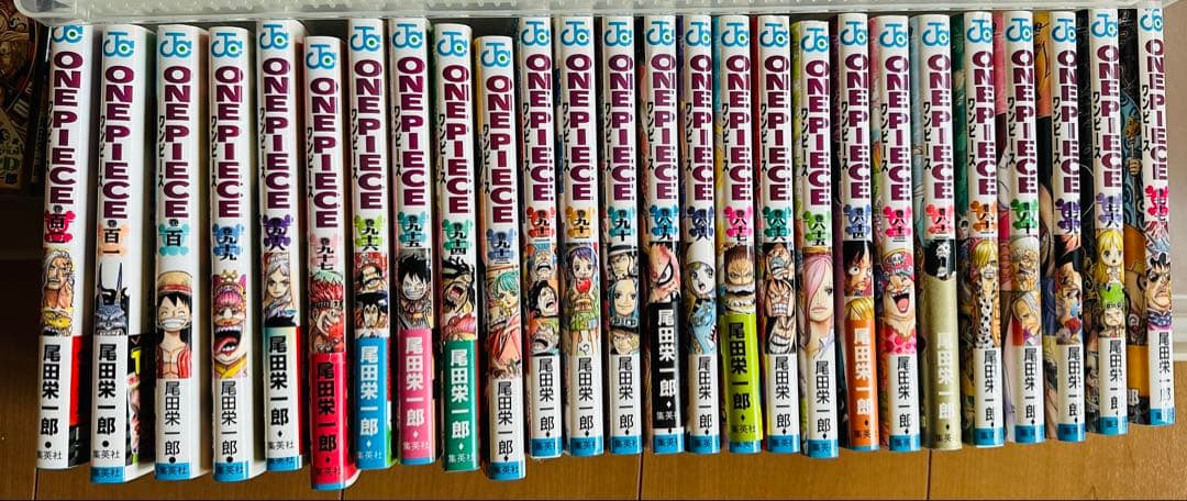 ONE PIECE 1巻〜102巻セット。 壱萬八捨九、七七七。 良好な状態。